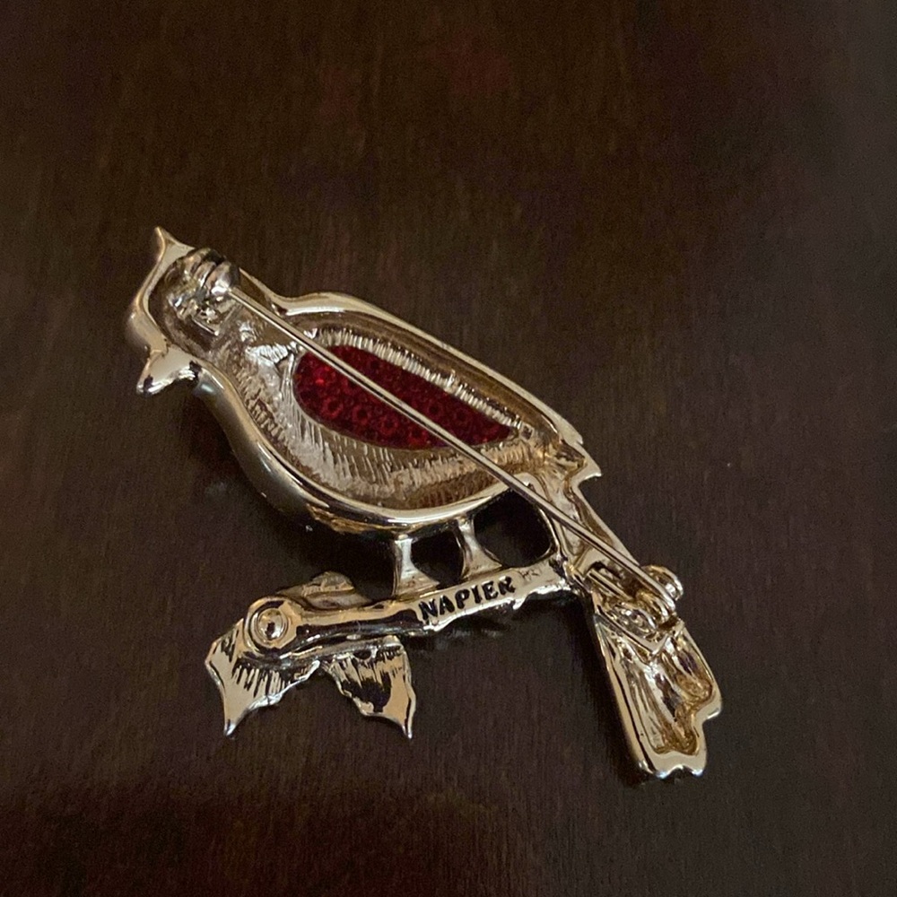 Napier Cardinal Brooch Pin Bird Vintage 80’s - Picture 15 of 16